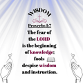 Proverbs 1:7  faith base print