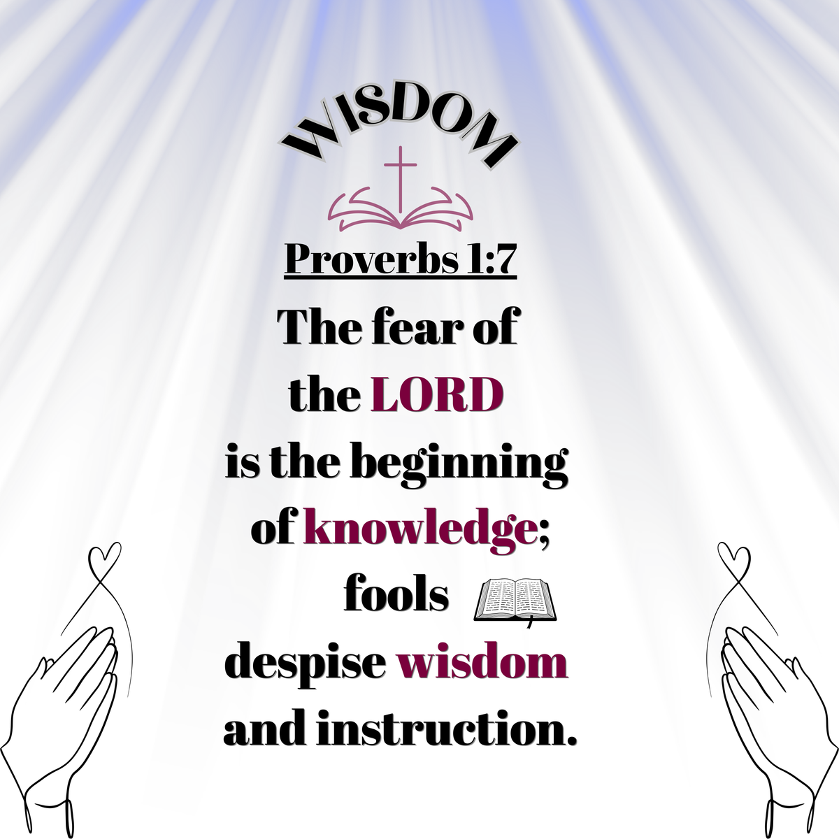 Proverbs 1:7  faith base print